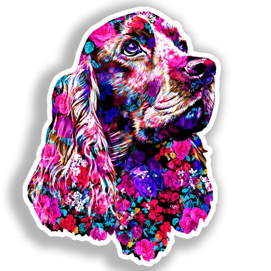 Cocker Spaniel Dog Vinyl Decal Sticker for Car, Laptop, Tumbler and more # A019776-4" x 4"