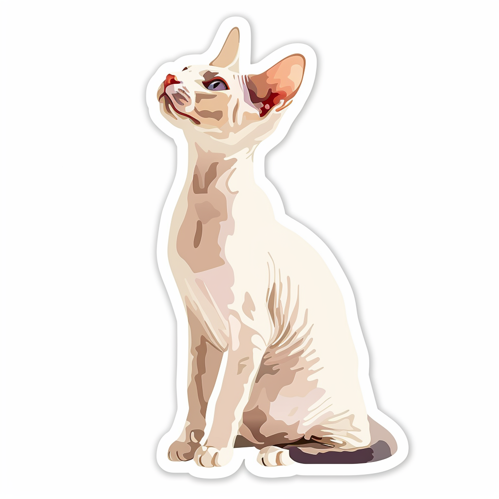 Devon Rex Cat Vinyl Decal Sticker for Car, Laptop, Tumbler and more # F09835