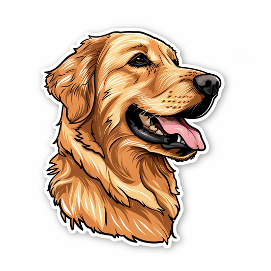 Golden Retriever Dog Vinyl Decal Sticker for Car, Laptop, Tumbler and more # F010524