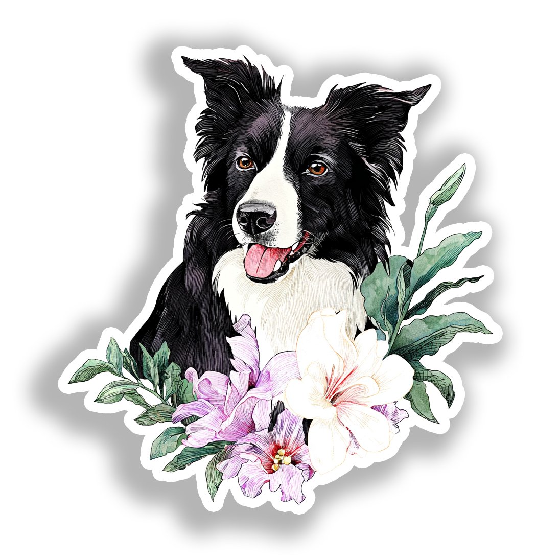 Border Callie Dog Vinyl Decal Sticker for Car, Laptop, Tumbler and more # A019006-4" x 4"