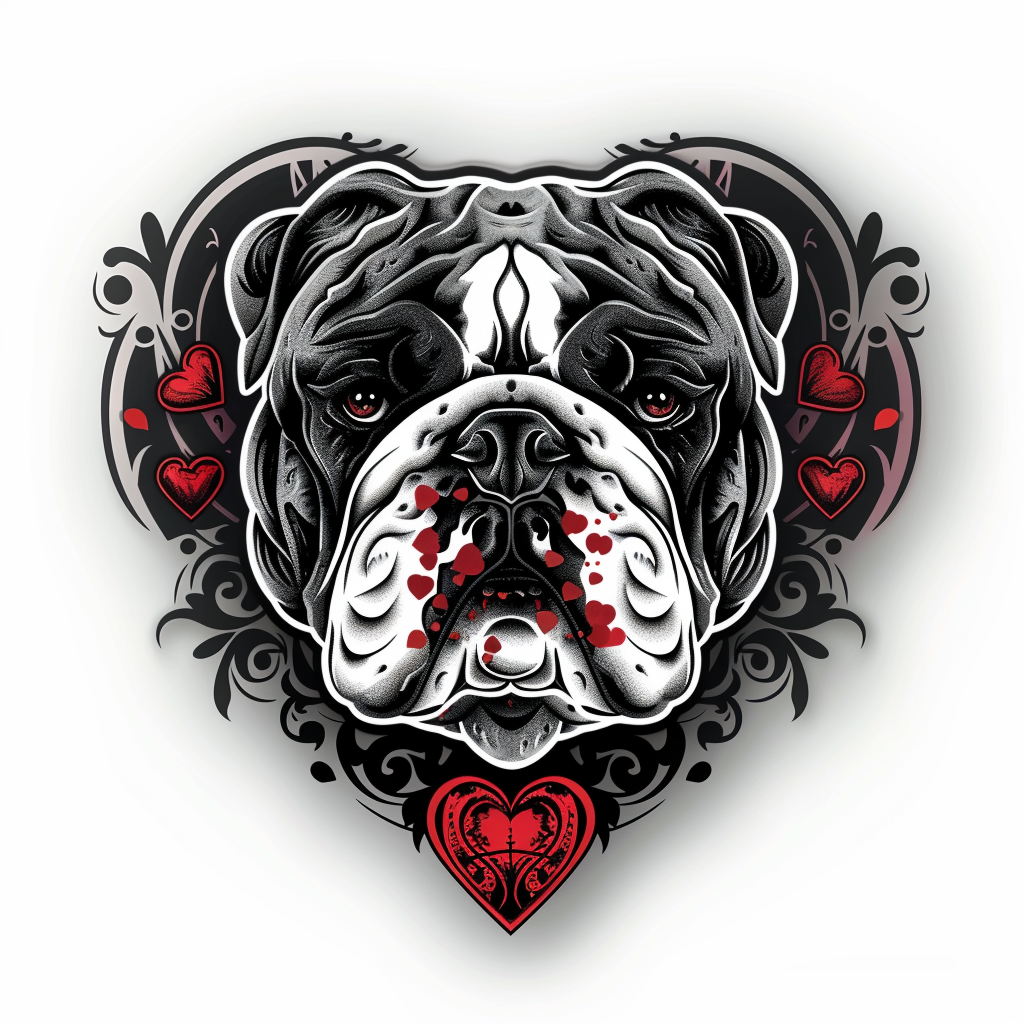 Bulldog Dog majestic Expressive surreal Vinyl Decal Sticker for Car, Laptop, Tumbler and more # F017693
