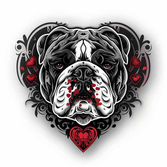 Bulldog Dog majestic Expressive surreal Vinyl Decal Sticker for Car, Laptop, Tumbler and more # F017693