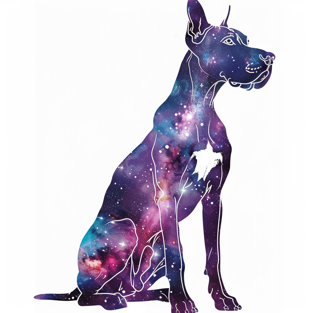 Great Dane Dog Expressive surreal Vinyl Decal Sticker for Car, Laptop, Tumbler and more # F022773