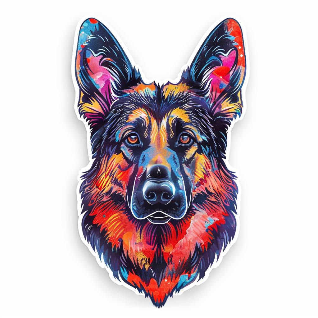German Shepherd Dog Vinyl Decal Sticker for Car, Laptop, Tumbler and more # F011370