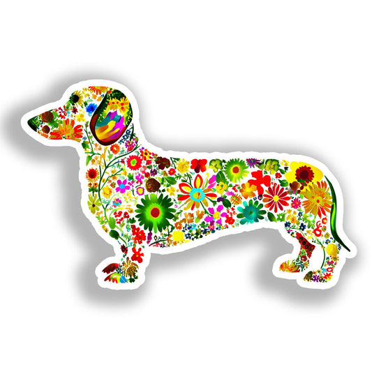 Dachshund Dog Vinyl Decal Sticker for Car, Laptop, Tumbler and more # A019751-4" x 4"