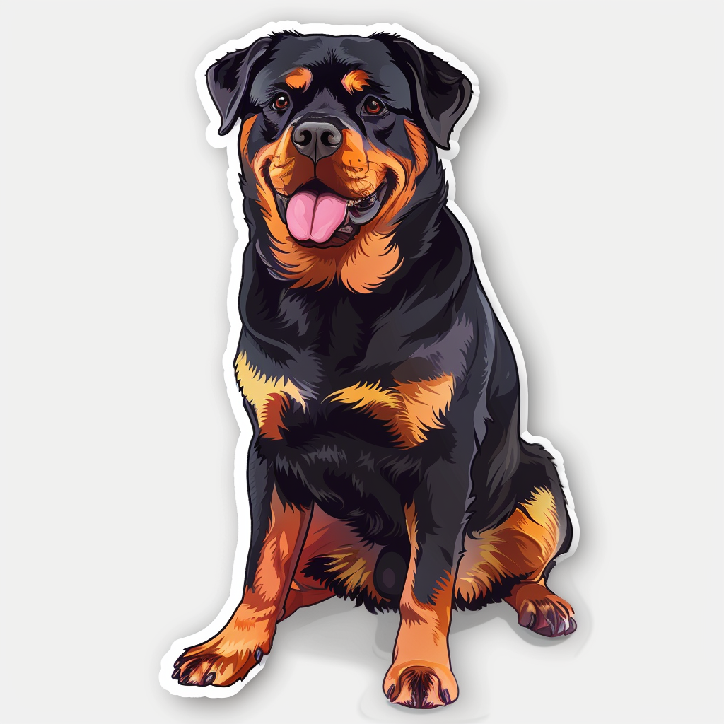 Rottweiler Dog Vinyl Decal Sticker for Car, Laptop, Tumbler and more # F07226