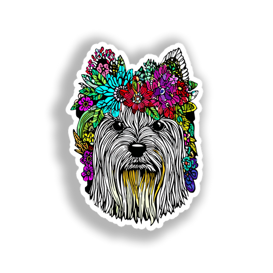Yorkshire Terrier Dog Vinyl Decal Sticker for Car, Laptop, Tumbler and more # A017133-4" x 4"