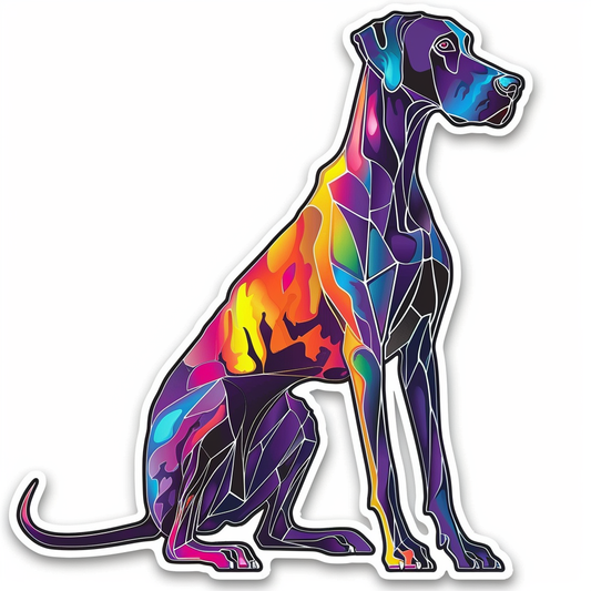 Great Dane Dog cyber punk majestic Expressive surreal Vinyl Decal Sticker for Car, Laptop, Tumbler and more # F017919