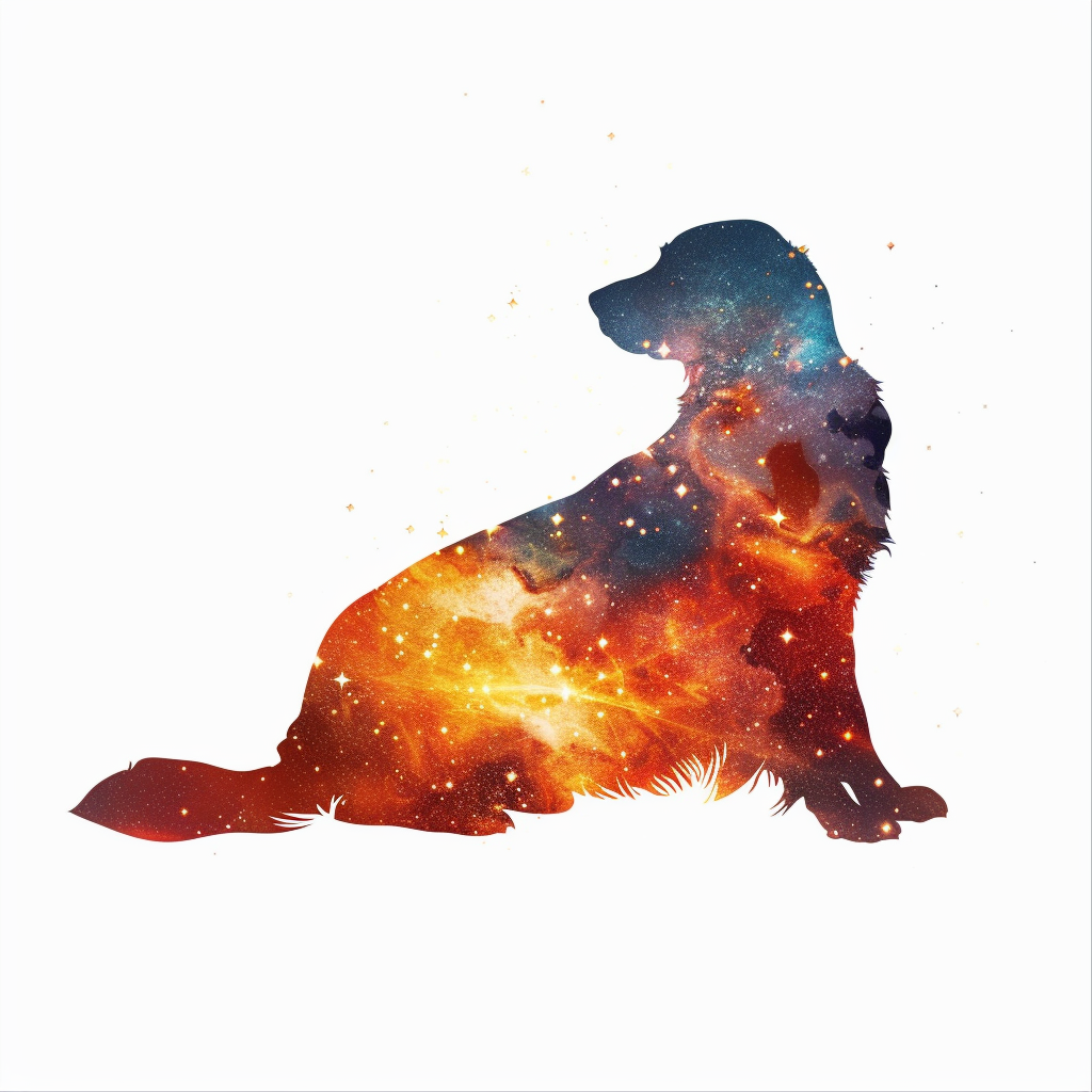 Golden Retriever Dog galaxy Vinyl Decal Sticker for Car, Laptop, Tumbler and more # F010471