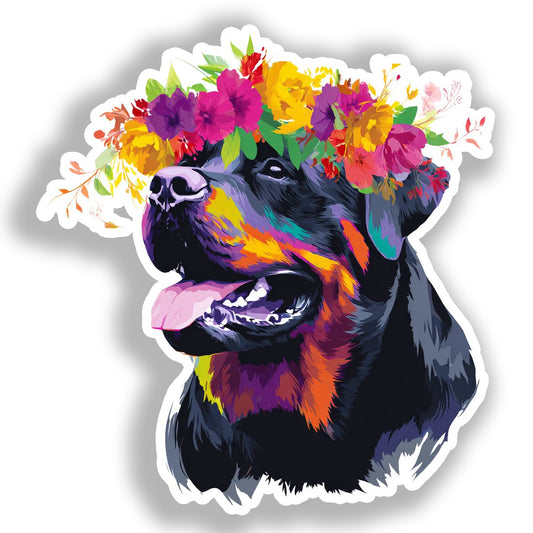 Rottweiler Dog Vinyl Decal Sticker for Car, Laptop, Tumbler and more # A018099-4" x 4"