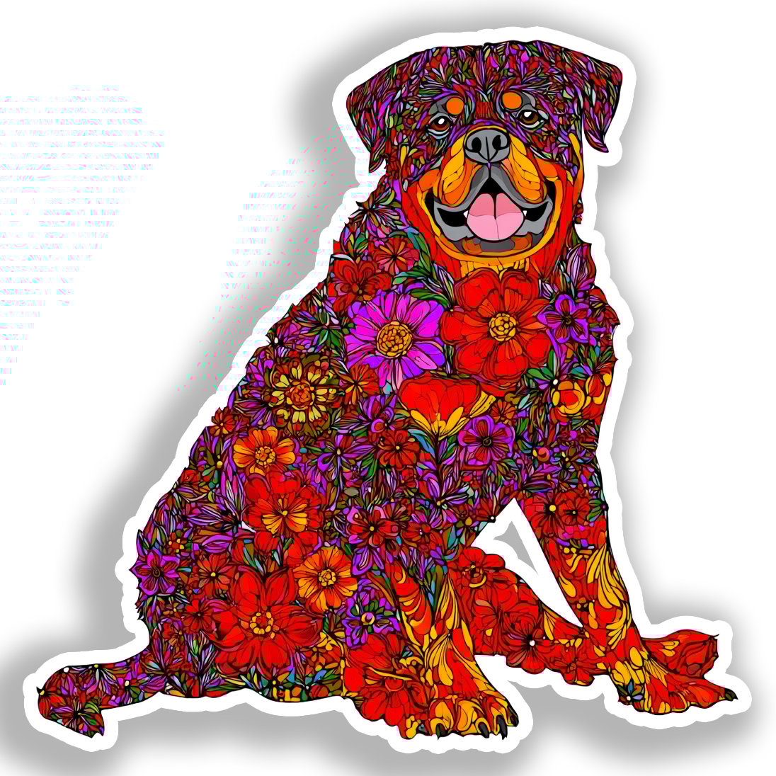 Rottweiler Dog Vinyl Decal Sticker for Car, Laptop, Tumbler and more # A018128-4" x 4"