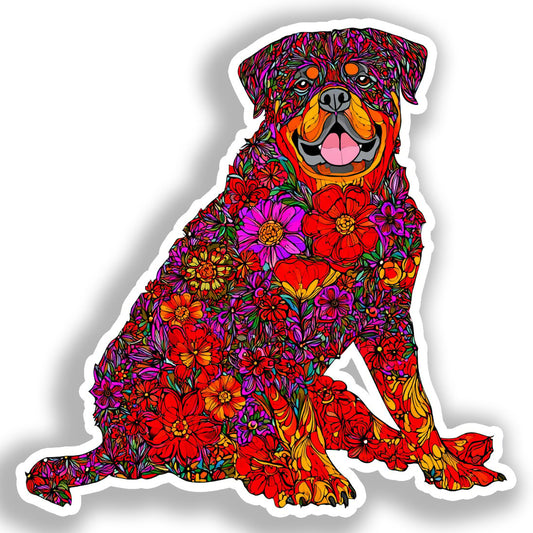 Rottweiler Dog Vinyl Decal Sticker for Car, Laptop, Tumbler and more # A018128-4" x 4"