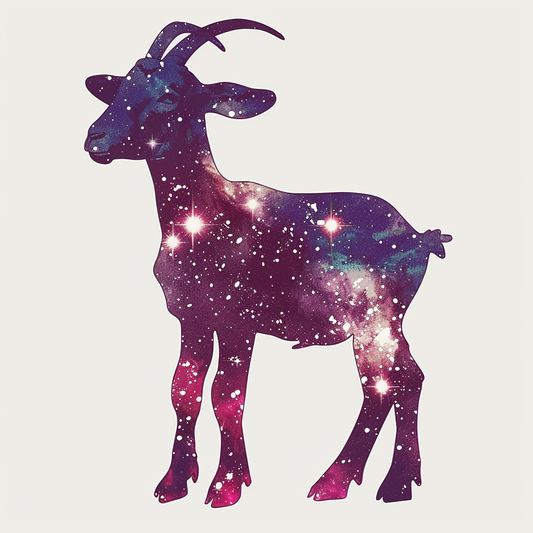 Goat majestic Expressive surreal Vinyl Decal Sticker for Car, Laptop, Tumbler and more # F020655-4" x 4"