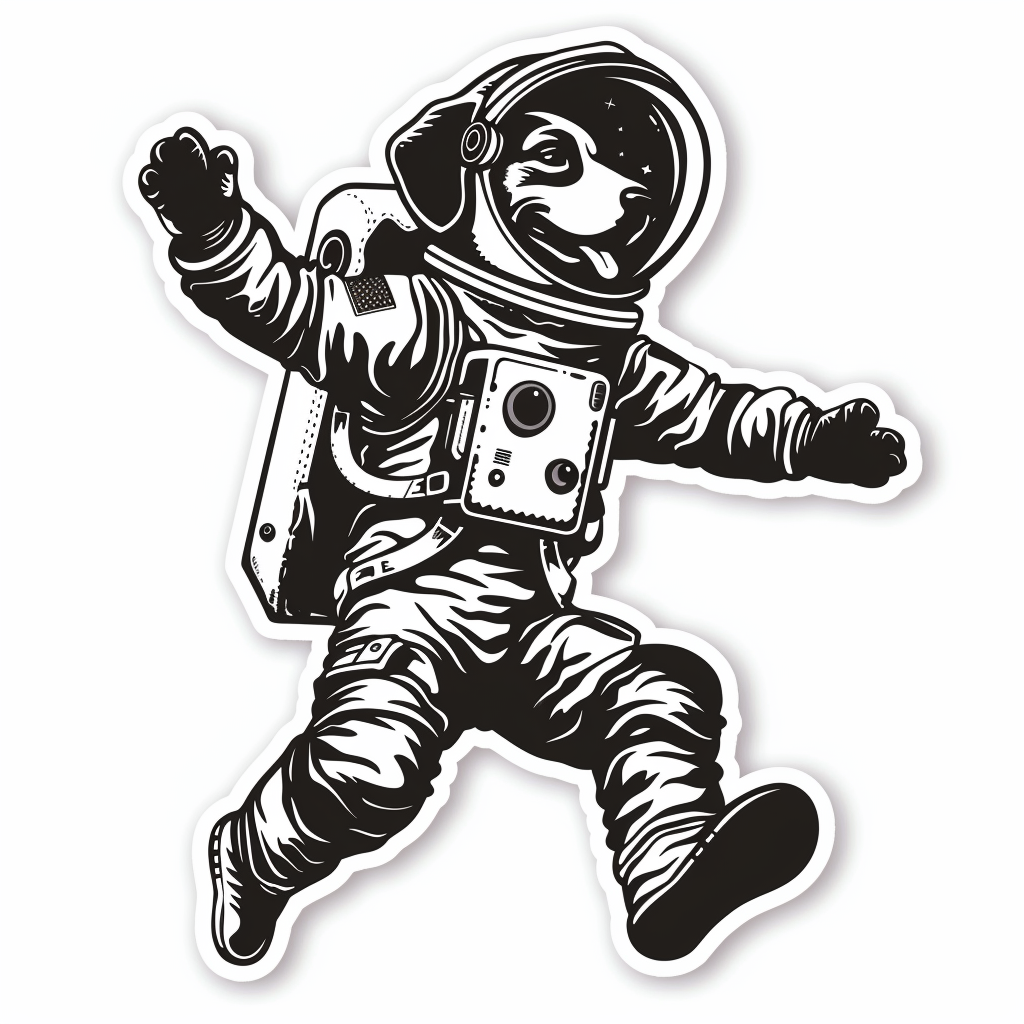 Beagle dog astronaut Vinyl Decal Sticker for Car, Laptop, Tumbler and more # F011920