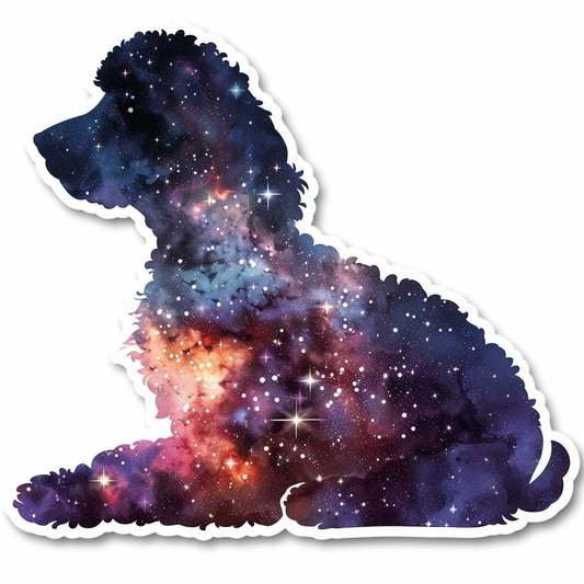 Poodle Dog galaxy Vinyl Decal Sticker for Car, Laptop, Tumbler and more # F012393