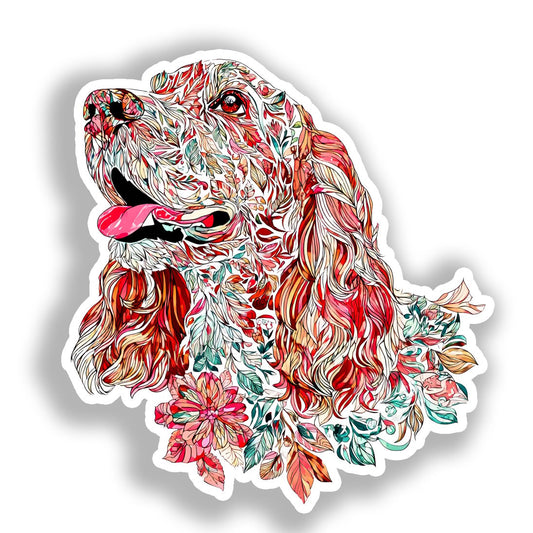 Cocker Spaniel Dog Vinyl Decal Sticker for Car, Laptop, Tumbler and more # A019773-4" x 4"
