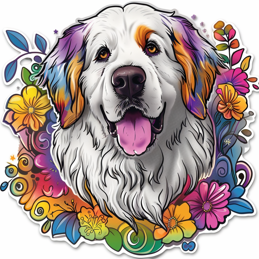 Great Pyrenees dog  Vinyl Decal Sticker for Car, Laptop, Tumbler and more # F023496