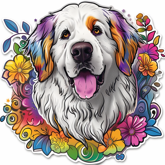 Great Pyrenees dog  Vinyl Decal Sticker for Car, Laptop, Tumbler and more # F023496