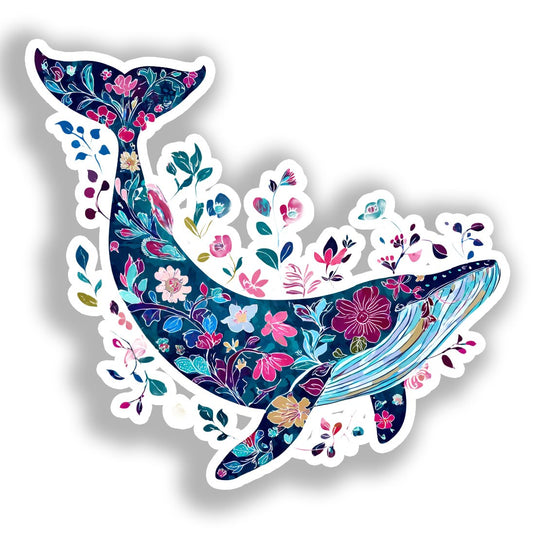 Whale   Vinyl Decal Sticker for Car, Laptop, Tumbler and more # A019077-4" x 4"