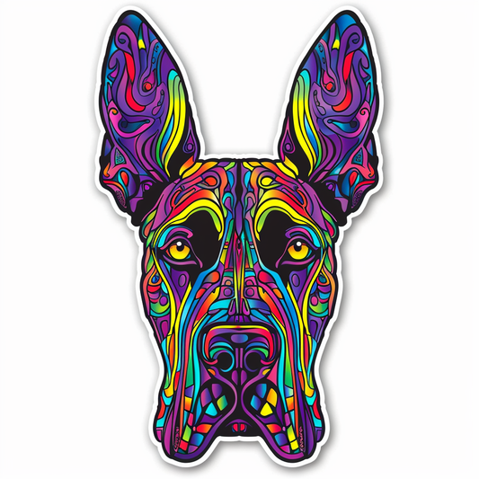 Great Dane Dog Expressive surreal Vinyl Decal Sticker for Car, Laptop, Tumbler and more # F022908