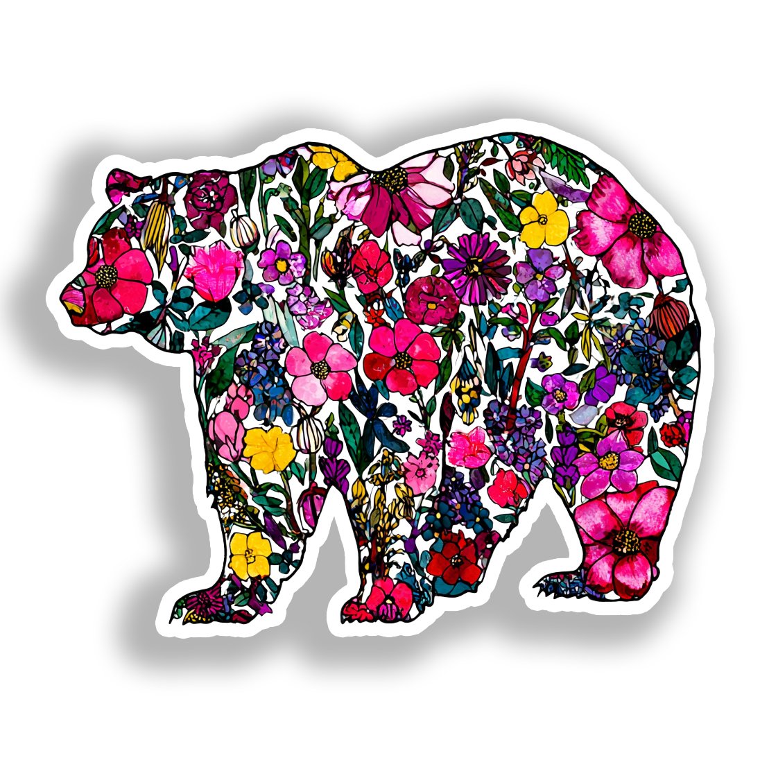 Bear Vinyl Decal Sticker for Car, Laptop, Tumbler and more # A019120-4" x 4"
