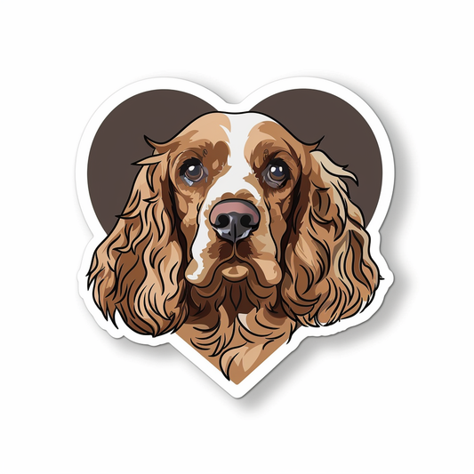 Cocker Spaniel Dog majestic Expressive surreal Vinyl Decal Sticker for Car, Laptop, Tumbler and more # F019760-4" x 4"