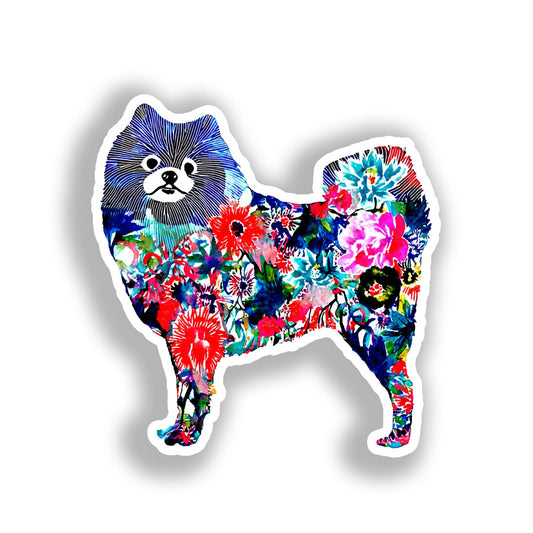 Pomeranian Dog Vinyl Decal Sticker for Car, Laptop, Tumbler and more # A017351-4" x 4"