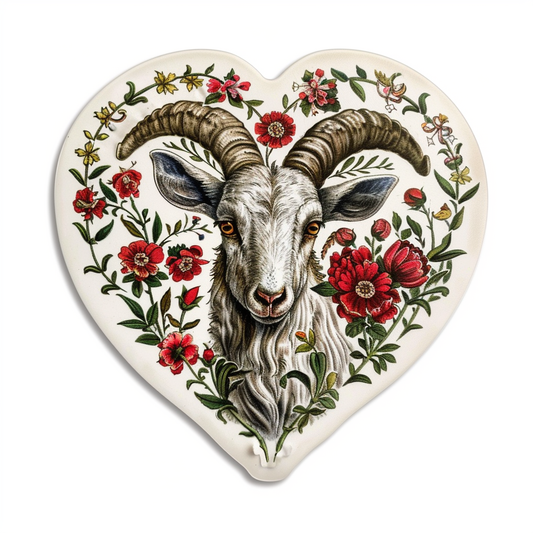 Goat majestic Expressive surreal Vinyl Decal Sticker for Car, Laptop, Tumbler and more # F020707-4" x 4"