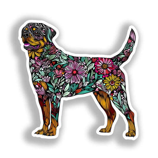 Rottweiler Dog Vinyl Decal Sticker for Car, Laptop, Tumbler and more # A018024-4" x 4"