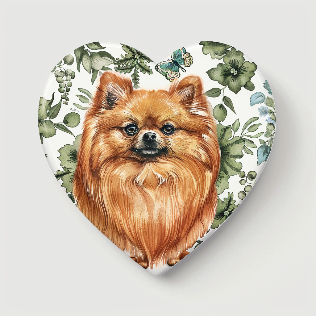 Sticker of a Pomeranian Dog majestic Expressive surreal Heartcore Vinyl Decal Sticker for Car, Laptop, Tumbler and more # F014036