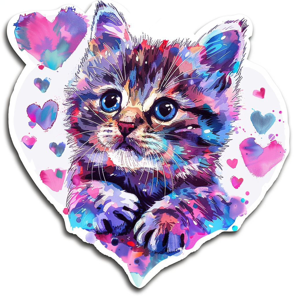 American Shorthair Cat majestic Expressive surreal Vinyl Decal Sticker for Car, Laptop, Tumbler and more # F018816