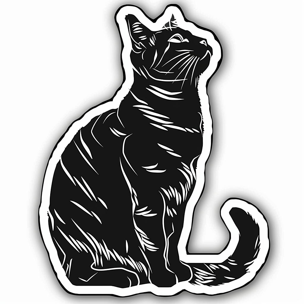 American Shorthair Cat majestic Expressive surreal Vinyl Decal Sticker for Car, Laptop, Tumbler and more # F018598