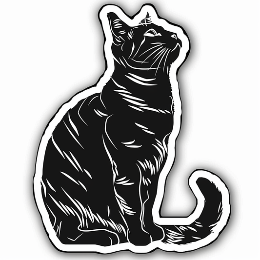 American Shorthair Cat majestic Expressive surreal Vinyl Decal Sticker for Car, Laptop, Tumbler and more # F018598