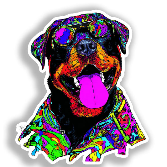 Rottweiler Dog Vinyl Decal Sticker for Car, Laptop, Tumbler and more # A018285-4" x 4"