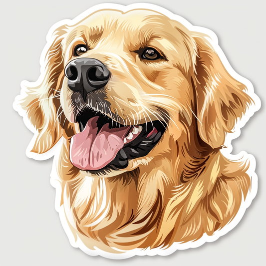 Golden Retriever Dog Vinyl Decal Sticker for Car, Laptop, Tumbler and more # F07148