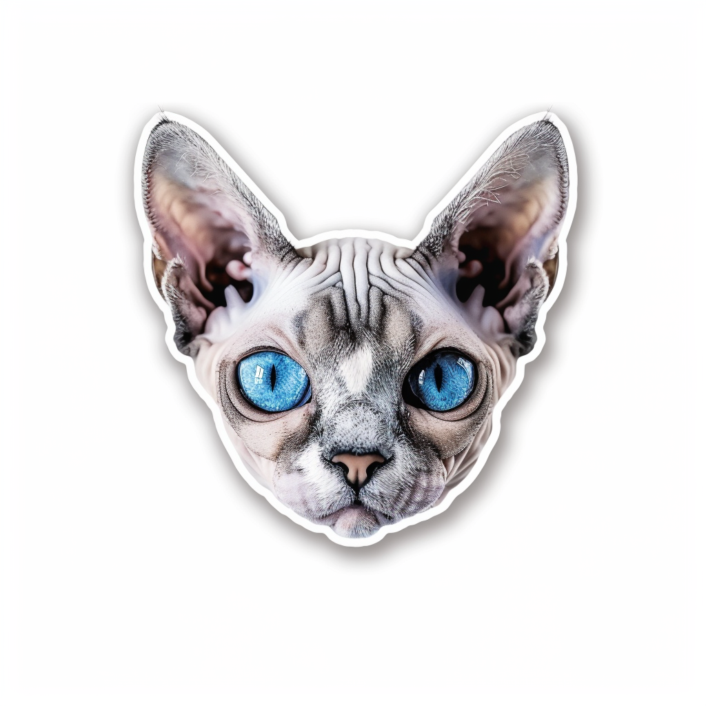 Devon Rex Cat Vinyl Decal Sticker for Car, Laptop, Tumbler and more # F09928