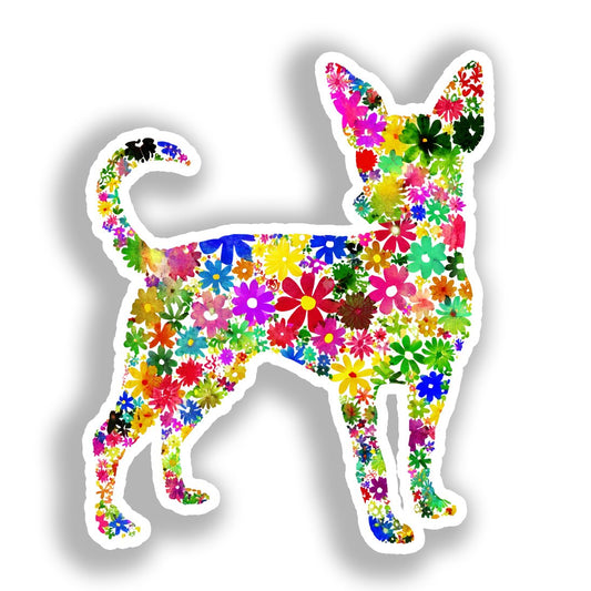 Chihuahua Dog Vinyl Decal Sticker for Car, Laptop, Tumbler and more # A017900-4" x 4"