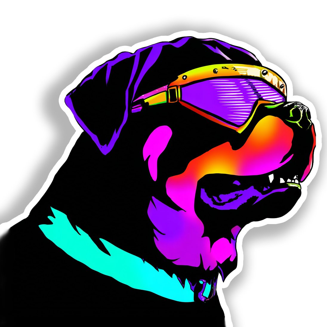 Rottweiler Dog Vinyl Decal Sticker for Car, Laptop, Tumbler and more # A018046-4" x 4"
