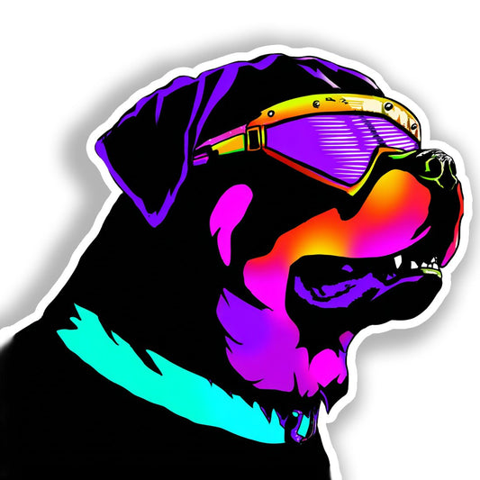 Rottweiler Dog Vinyl Decal Sticker for Car, Laptop, Tumbler and more # A018046-4" x 4"