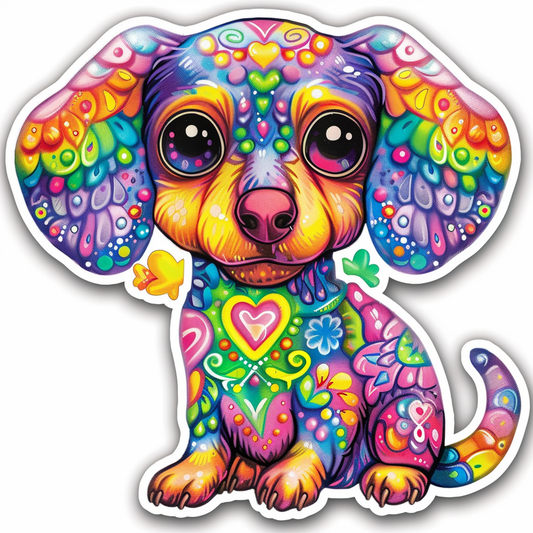 Dachshund Dog Heartcore Vinyl Decal Sticker for Car, Laptop, Tumbler and more # F012803