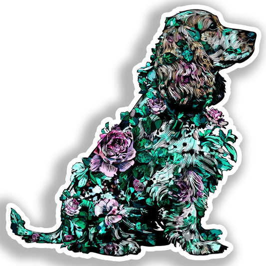 Cocker Spaniel Dog Vinyl Decal Sticker for Car, Laptop, Tumbler and more # A019781-4" x 4"