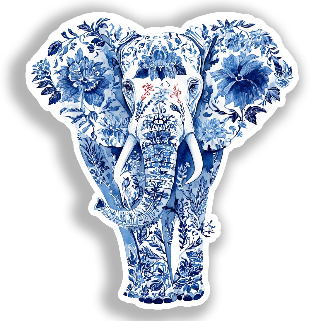 Elephant Vinyl Decal Sticker for Car, Laptop, Tumbler and more # A018537-4" x 4"