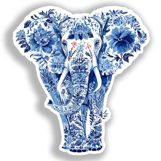 Elephant Vinyl Decal Sticker for Car, Laptop, Tumbler and more # A018537-4" x 4"