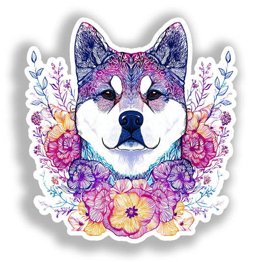 Akita Dog Vinyl Decal Sticker for Car, Laptop, Tumbler and more # A018812-4" x 4"
