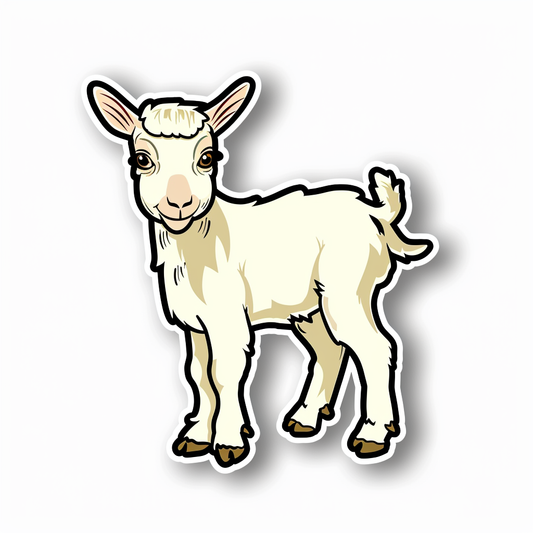 Goat majestic Expressive surreal Vinyl Decal Sticker for Car, Laptop, Tumbler and more # F020507-4" x 4"