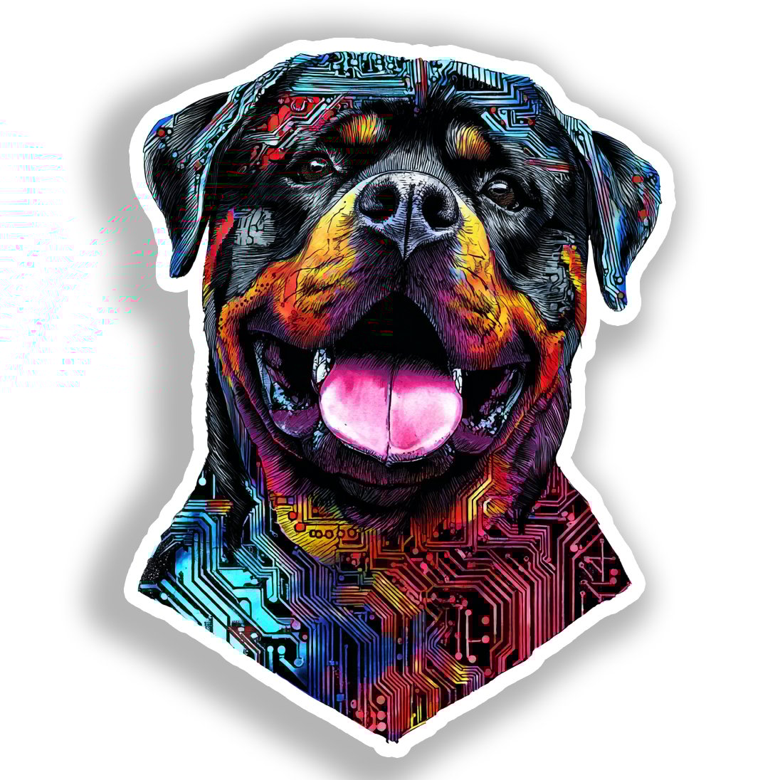 Rottweiler Dog Vinyl Decal Sticker for Car, Laptop, Tumbler and more # A018317-4" x 4"