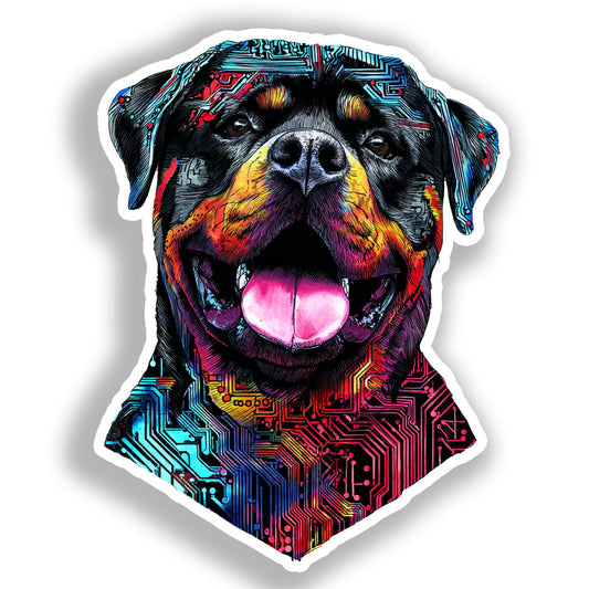 Rottweiler Dog Vinyl Decal Sticker for Car, Laptop, Tumbler and more # A018317-4" x 4"