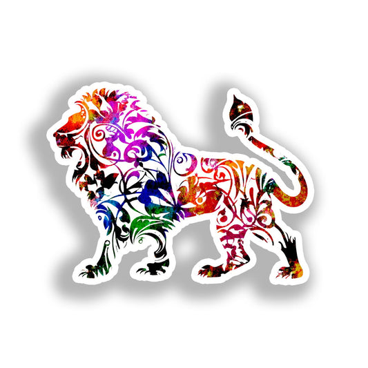 Lion Vinyl Decal Sticker for Car, Laptop, Tumbler and more # A018503-4" x 4"