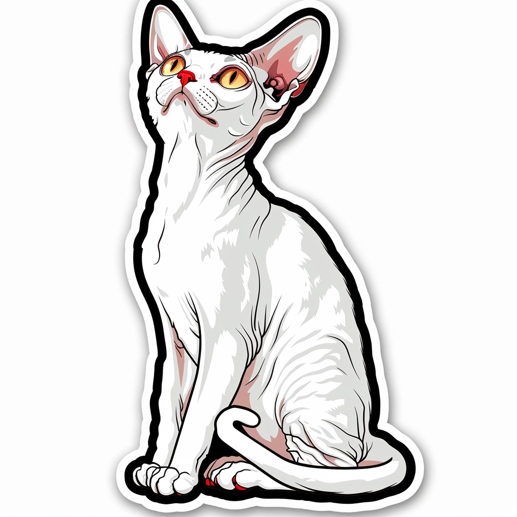 Devon Rex Cat Vinyl Decal Sticker for Car, Laptop, Tumbler and more # F09846