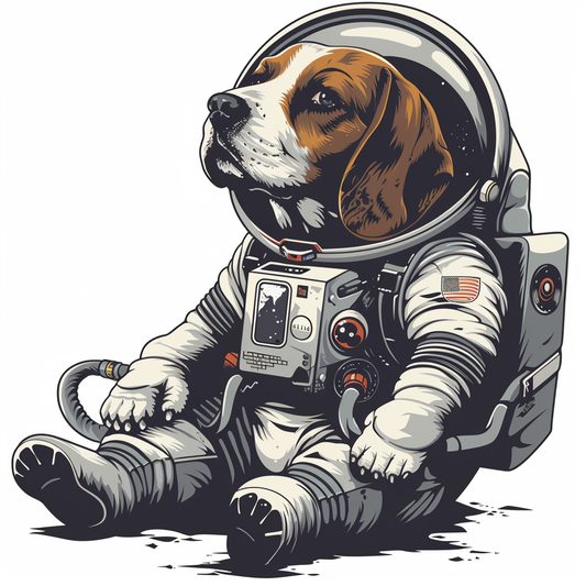 Beagle dog astronaut Vinyl Decal Sticker for Car, Laptop, Tumbler and more # F011965